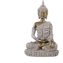 Small Buddhist Sandstone Resin Crafts Sitting Buddha Ornaments Sculpture Home Decoration Ornaments Gifts