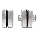 NUZAMAS Cerradura de puerta de cristal doble de acero inoxidable 201, acabado...