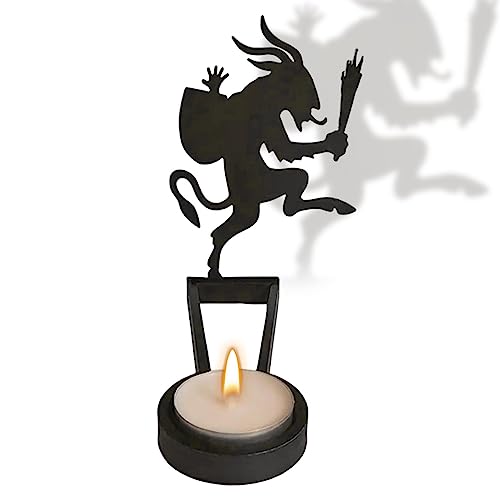 Candelabro ahuecado de Halloween – Candelabro de proyección de atmósfera de terror, decoración de escritorio multiusos para hogares, hoteles, fiestas, temas