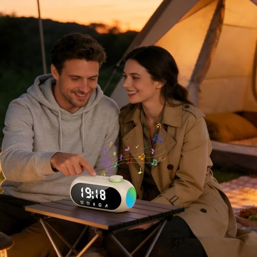 Sonido despertador digital sin cables y altavoz integrado bluetooth 3