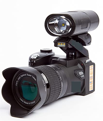 NGBFF Digital Camera, Cámara DSLR Profesional con Zoom óptico de 24X for fotografía, Enfoque automático, 33MP, Tres Lentes, 1080P, HD, videocámara Digital for Exteriores(32G SD Card,with Flashlight)