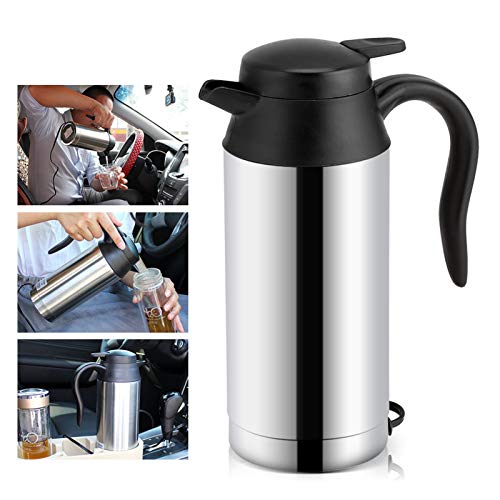 GLOGLOW Tetera Eléctrica para Auto 12V 750ml Acero miniatura 3