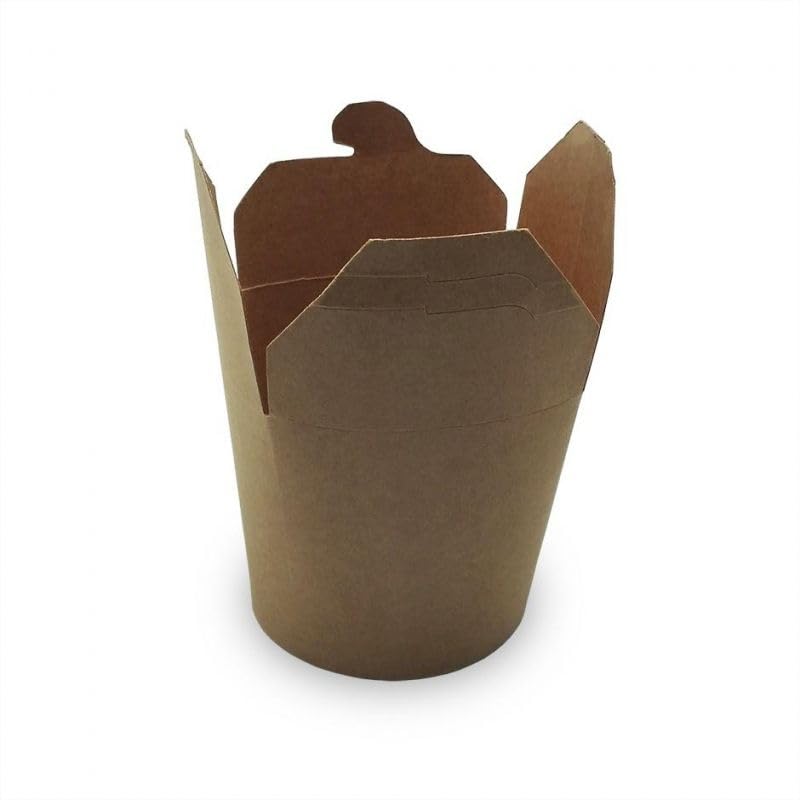 Platanus Envase de Comida para Llevar de 500 ML - Resistente y Antifugas, Multiusos para Pasta, Noodles, Ensaladas, Döner, y Más - Caja de 50x10=500 Unidades (Ecológico y Reciclable)