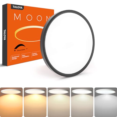 TALOYA Dimmable Flush Mount Ceiling Light,12Inch,20W,5 CCT,LED Ceiling Light Fixture