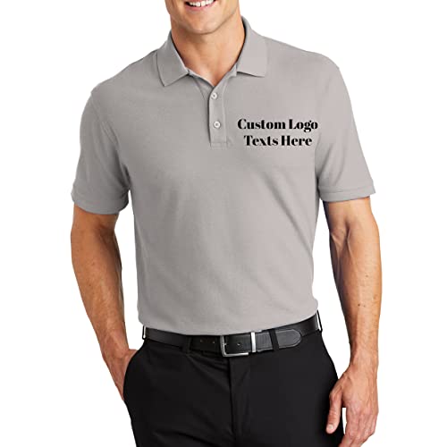 INK STITCH K100 Men Custom Stitching Embroidery Logo Text Design Your Own Core Pique Polo Shirts