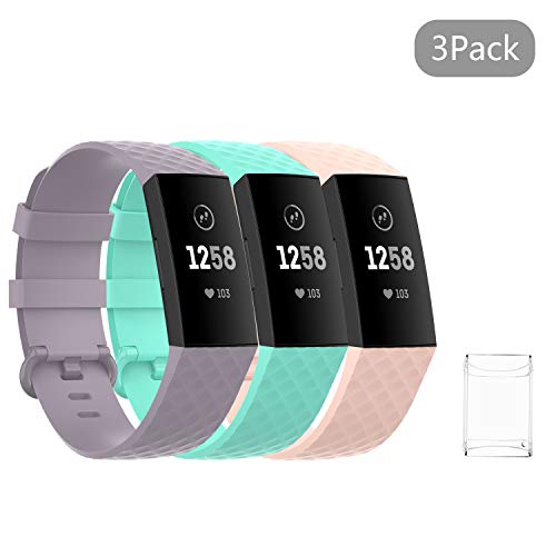 (3 Pack) Seltureone Sport Band Compatible for Fitbit Charge 4 / Fitbit Charge