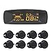 MAQETBZKL Vehicle Car 8 Parking Sensors Reverse Backup Radar Front and Rear Assistant Kit Parktronic Distance Detection Beep(8 White Sensors)