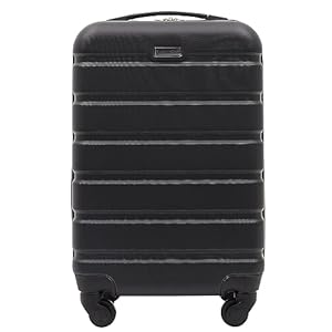 Travelers Club Harper Luggage, Black, 20-Inch Carry-On