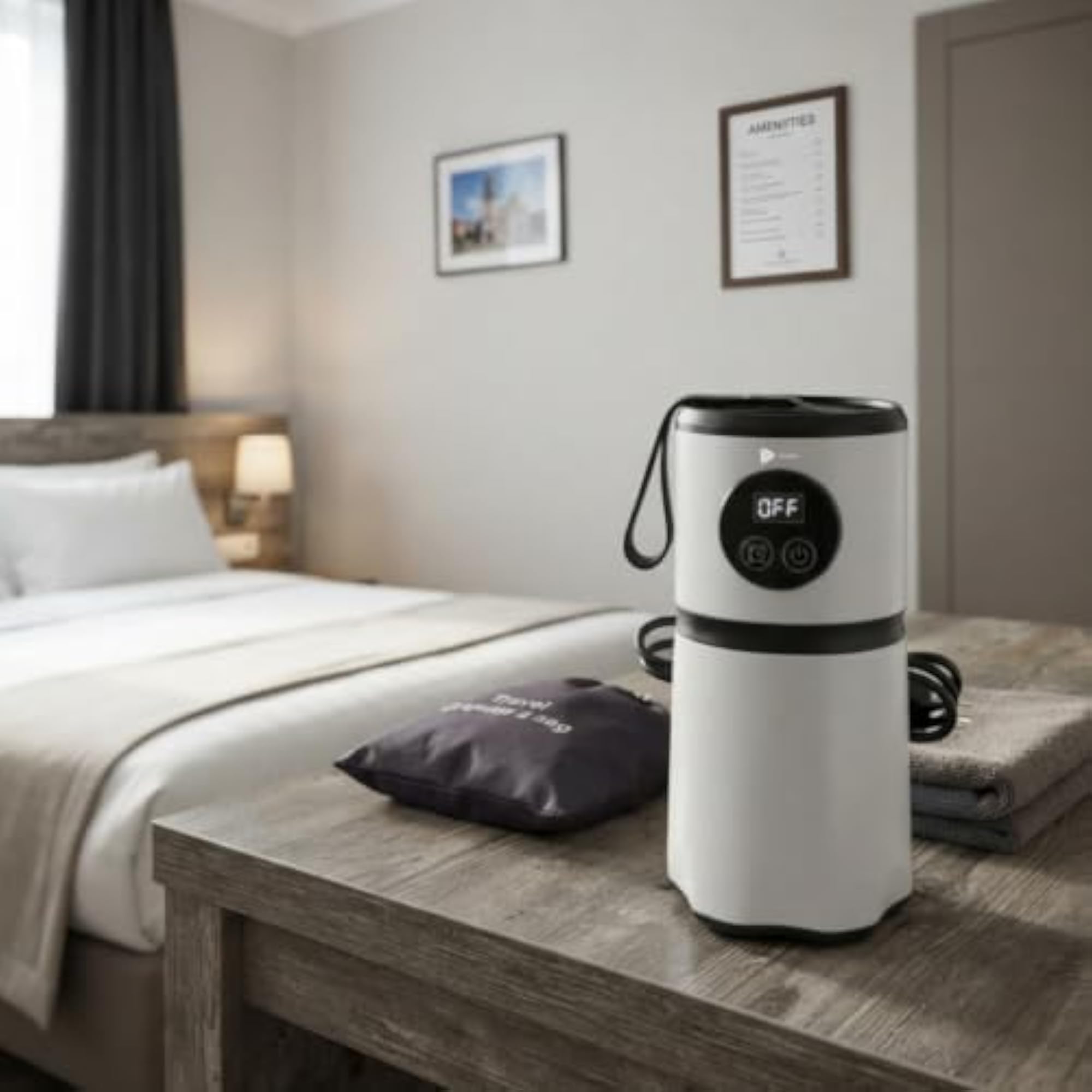 Portable Electric Clothes Dryer Bag with Digital Timer, Travel-Friendly