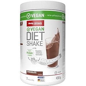 Body Attack Diet Shake veganistisch, chocolade, per stuk verpakt (1 x 430 g)