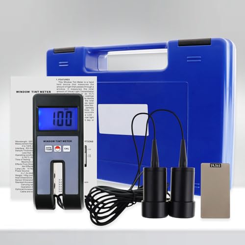 Gain Express Digital Car Window Tint Meter - Portable Solar Tester for Visual Light Transmission, Filmed Glass, UV IR Rejection and Spectrum Analysis