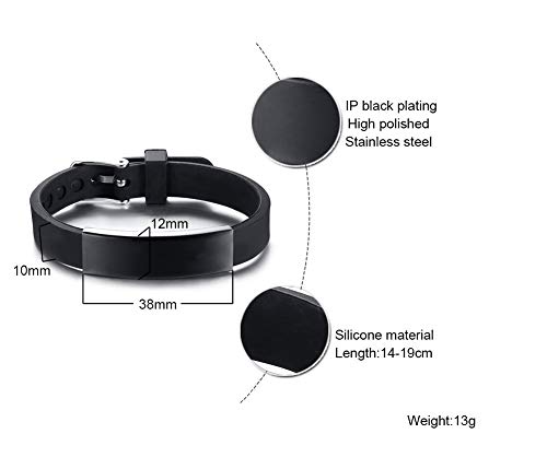 VNOX Inspirerende motiverende armbanden gegraveerd,gepersonaliseerde geschenken aan mijn zoon,aan mijn dochter… - Afbeelding 3