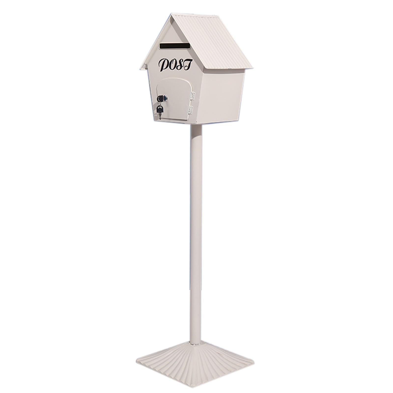 NQNFWCRJ Cold Rolled Steel Mailbox with Lock Plastic Spraying Process Outdoor Vertical Rainproof Handmade Boxes Door Fully Open Parcel Boxes