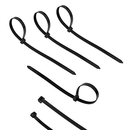 Image of 200 Pack Bulk KOOWIN Small 4 inch Nylon Plastic Cable Zip Ties Wire Wraps Black