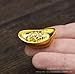 WellieSTR 100PCS Lucky Money Golden Tone Ingot Feng Shui Auspicious Mini Home Office Decor Ornament 2.2cm X 1cm