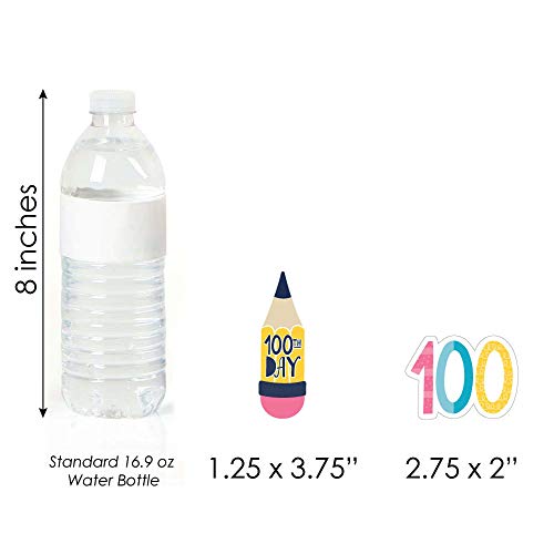Big Dot of Happiness Happy 100th Day of School - Dessert Cupcake Toppers - 100 Days Party Clear Treat Picks - Set of 24 by Big Dot of Happiness - Image 7