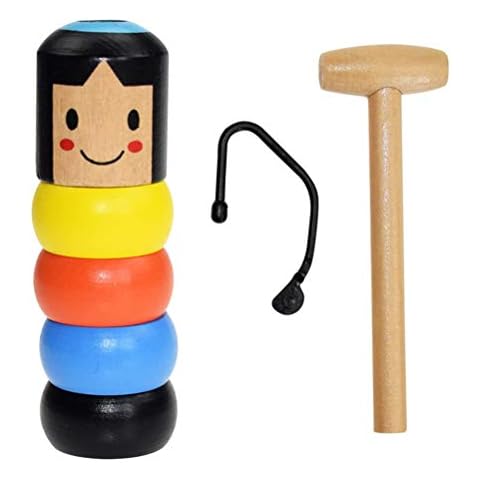 1 Set Immortal Unbreakable Wooden Man Magic Toy Stage Magic Props for Children Adults Halloween Christmas Fun Toy Gift Cover
