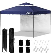 Amazon | CYFIE タープテント 3mx3m サイドシート1枚付 ワンタッチ