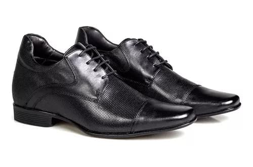 Sapato Masculino Social Rafarillo Com Salto 7cm Preto Marrom Café Original 53003 (Preto, BR, Adulto,