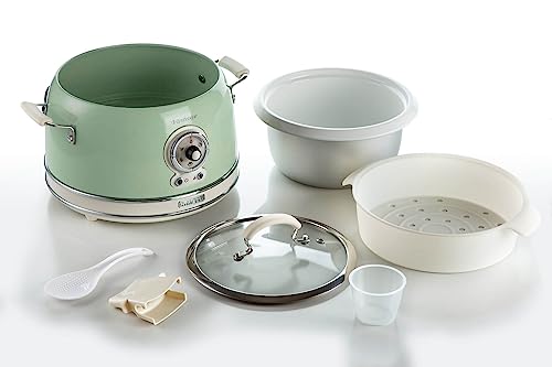Ariete 2904 Rice Cooker + Slow Cooker - Cuociriso Elettrico con bowl in ceramica - Sushi fatto in casa - Multicooker - Linea Vintage - 3,5 L - 700 W - Verde - immagine 5