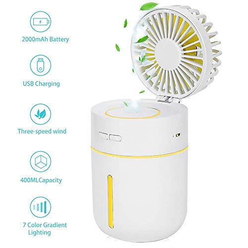 White Heating Cooling Air Quality Housegaga Mini Desktop Misting Fan Usb Desk Table Fan Cooling