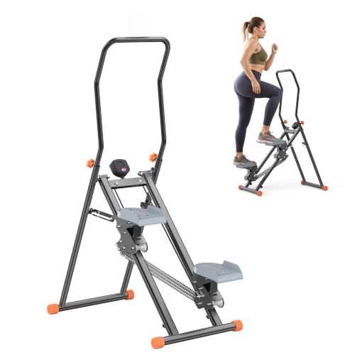 Image of RYGEO Stair Steppers with Resistance at Home Gym, Folding Vertical Climber Cardio Exercise Machine, Stair Climber for Full Body Workout with LED Display