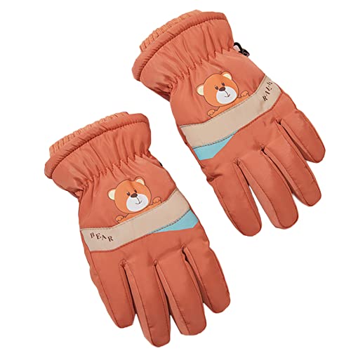 Luvas de esqui de espessamento multicoloridas para crianças à prova de vento à prova de vento antide