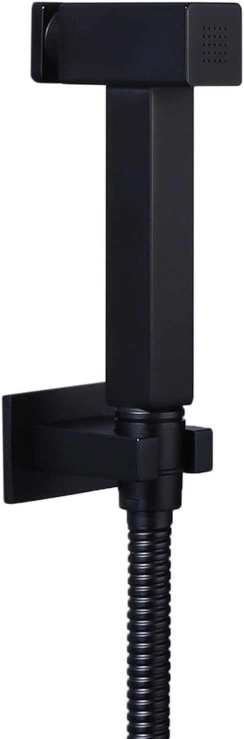 Cloth Diaper Sprayer Black Handheld Bidet Sprayer for Toilet Hand Shower for Toilet Set with Hose Brass Cold Water No Drilling Toilet Spray Gun kit