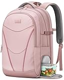 MATEIN HER Laptop Work Backpack with Lunch Compartment for Women, Water Resistant Work Backpack for Office Commute with RFID Pocket, Teacher Nurse College School Bag Fits up to 17 inch Computer, Pink