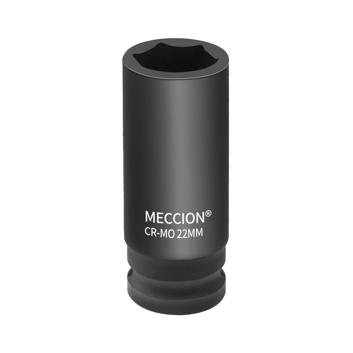 Meccion 1/2 Inch Drive Impact Socket 22mm Heavy Duty Cr-Mo 6 Point Deep Socket, 78mm Length