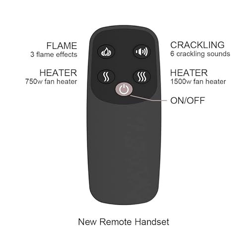 Puraflame Western Electric Fireplace Insert With Fire Crackling Sound, Remote Control, 750/1500W, Black, 22 53/64 Inches Wide, 20 3/64 Inches High #TOP3