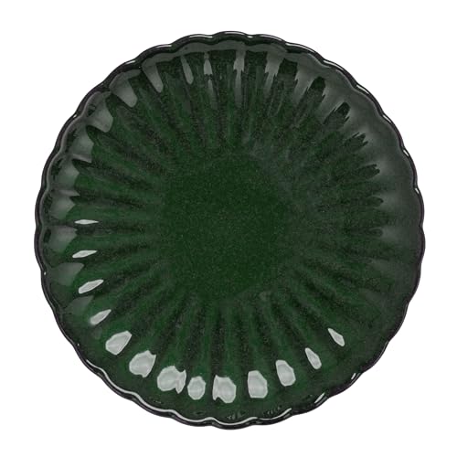 Taza de cerámica de 10 onzas con platillo verde miniatura 7