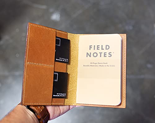 Field Noted Journal Leather Cover with Pockets