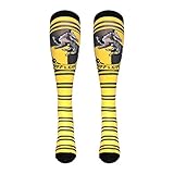 Harry Potter Hufflepuff Knee High Socks (Hufflepuff Yellow) (Size:9-11 Shoe Size:5-10)