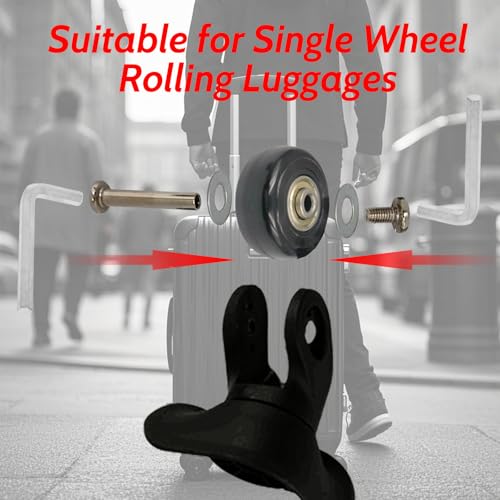 Replacement Luggage Wheels 45x18mm Suitcase Wheels Repair Repair Set Wear-Resistant Trolley Casters for Trolley Bag, Inline Skate and Caster Board3