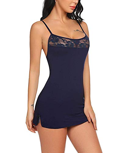 Image of Women's Poly Lycra Solid Above Knee Baby Doll Set