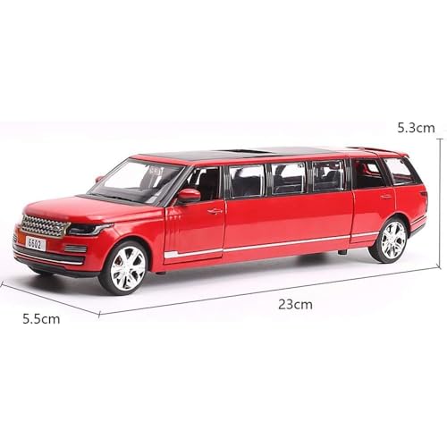 Image of New 1:32 Long Rang Rover Diecast Alloy Metal Pull Back Car with Openable Doors Music Sound and Light Vehicle Toy Car for Kids Boys (Blue)