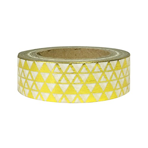 allydrew Washi Tapes Decorative Masking Tapes, Shiny Gold Pyramids
