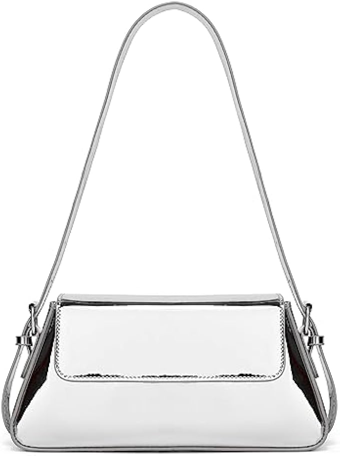 Evening Bag Women Hobo Bag Clutch Y2k Sparkly Silver Purse Tote Handbag Shoulder Party Bag Cute Metallic Bag Crossbody Bags