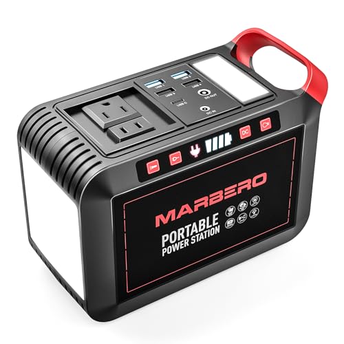 MARBERO 200W Portable Power Station 148Wh Camping Solar Generator Laptop Power Bank with AC Outlet...