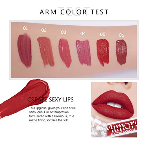 Mimore Lipstick 6pcs/set Matte Liquid Lipstick Lip Gloss Kit Long Lasting Waterproof Lip Stick Cosmetics Liquid Lipstick Gift Kit - Image 6