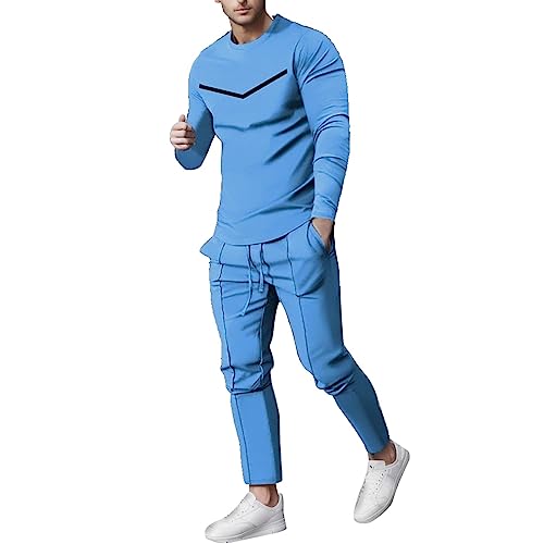 Survêtement homme deux pièces coupe ajustée stretch et manches longues