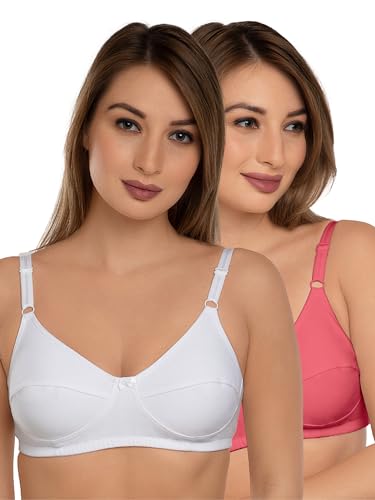 Image of Daisy DEE Women's Cotton Seamed Non-Wired Regular Straps Full Coverage Non-Padded Bra - NSHTL