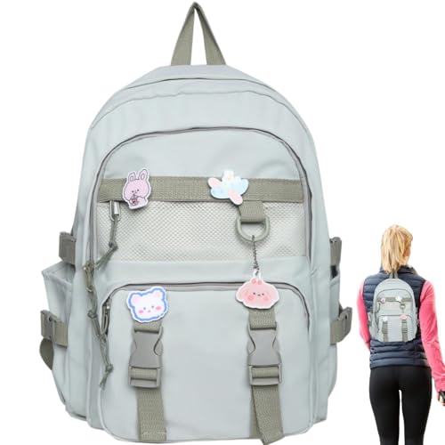 Sac à dos d'école esthétique et grand compartiment ordinateur portable pour le lycée