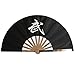 ZFF Kung Fu Cinese a Mano Ventaglio Pieghevole, in Acciaio Inossidabile Arti Marziali Sport Fighting Fan Mano 13inch