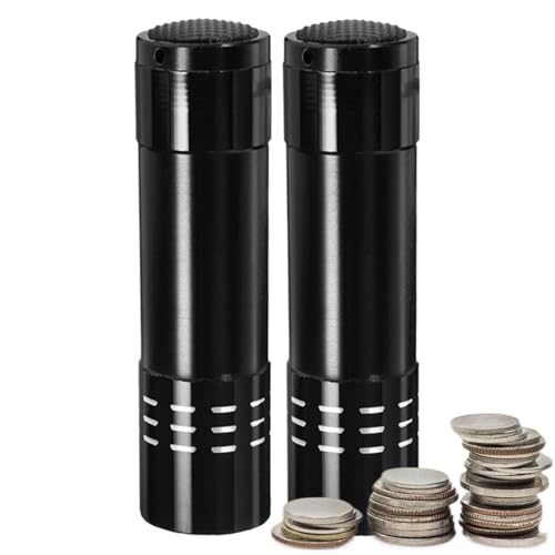 Escondite secreto de linterna disfrazada - 2 piezas en forma de linterna falsa, pequeño contenedor oculto para joyas, efectivo, objetos de, escondite de dinero | robo de seguridad dom