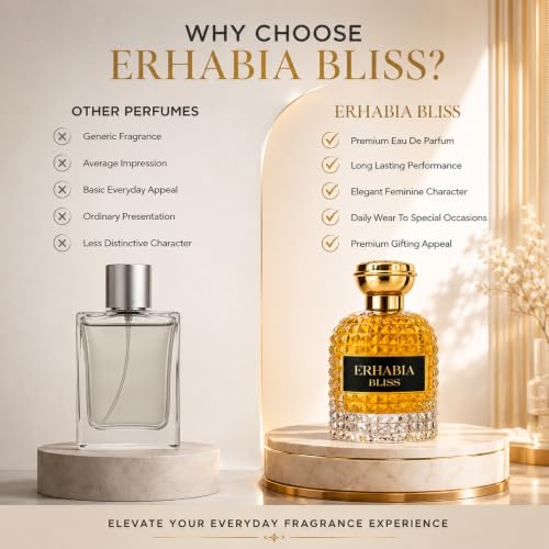 Image of ERHABIA Bliss Premium Perfume for Women 100ml | Long Lasting Eau De Parfum | Luxury Strong Fragrance for Daily Use, Party & Gifting