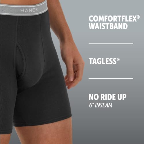Image of Hanes Men's Underwear Boxer Briefs, Cool Dri Moisture-Wicking Underwear, Cotton No-Ride-Up for Men, Multi-packs Available