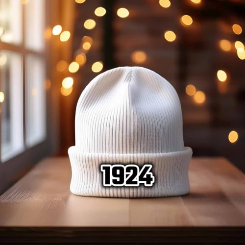 Beanie cuffed 1924 white bonnet blanc classique en maille douce - 2