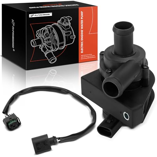 A-Premium 2 Pins Engine Electric Water Pump Compatible with Volkswagen & Audi Car - A3 Quattro, TT Quattro, Passat CC, Tiguan 09-16, Jetta, GTI, CC, Eos, Beetle, with Wire (2 Pins), DOHC, 4ycl. 2.0L